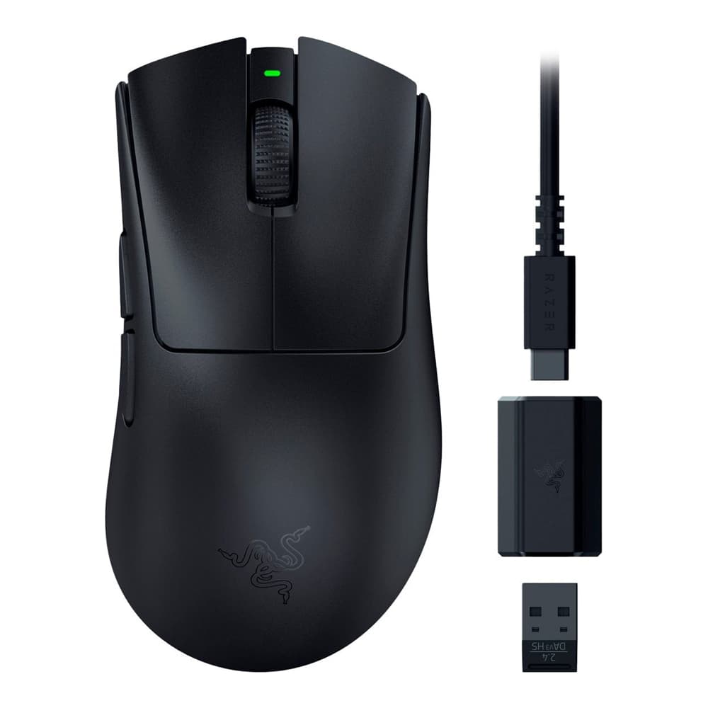 WIRELESS MOUSE (เมาส์ไร้สาย) RAZER DEATHADDER V3 HYPERSPEED (BLACK) (RZ01-05140100-R3A1)