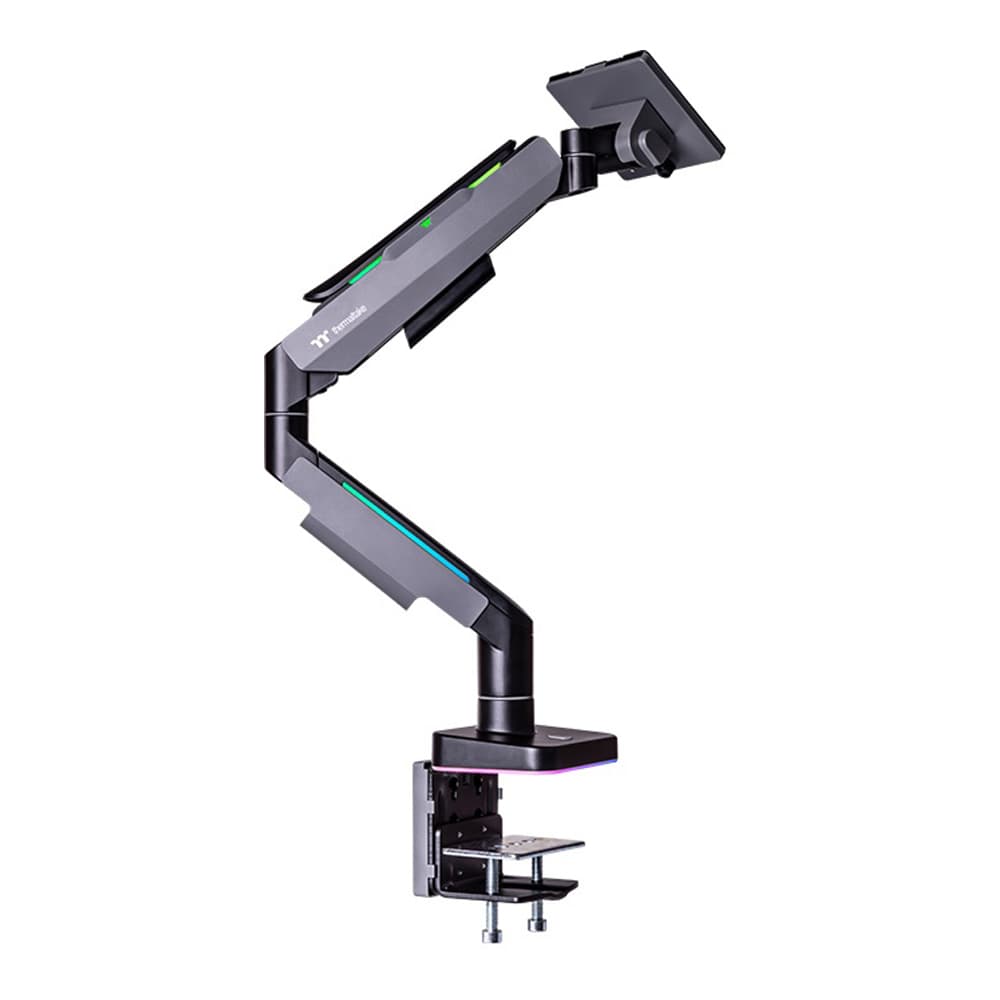 MONITOR ARM (ขาตั้งจอ) THERMALTAKE SINGLE RGB MONITOR ARM (DARK GREY)