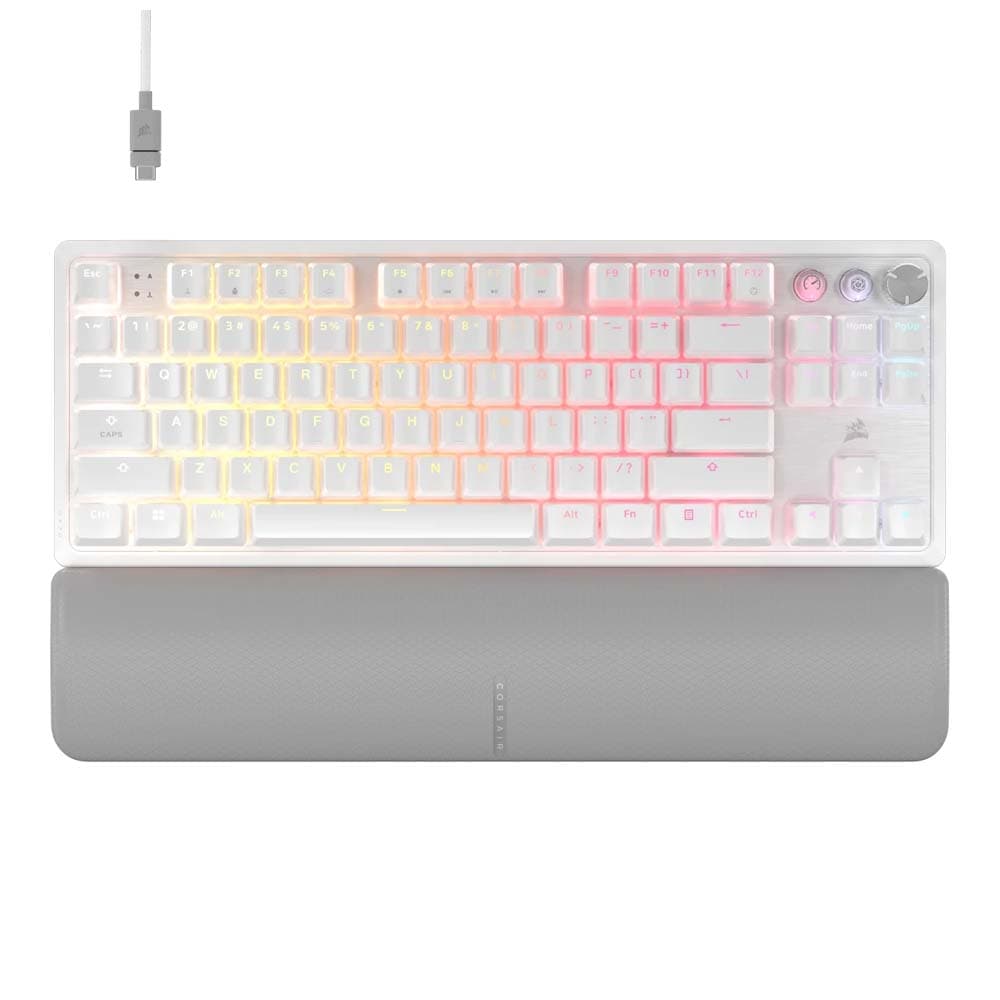 KEYBOARD (คีย์บอร์ด) CORSAIR K70 PRO TKL (WHITE) (CORSAIR MGX V2 MAGNETIC SWITCH RGB EN) (CH-911921G-NA)