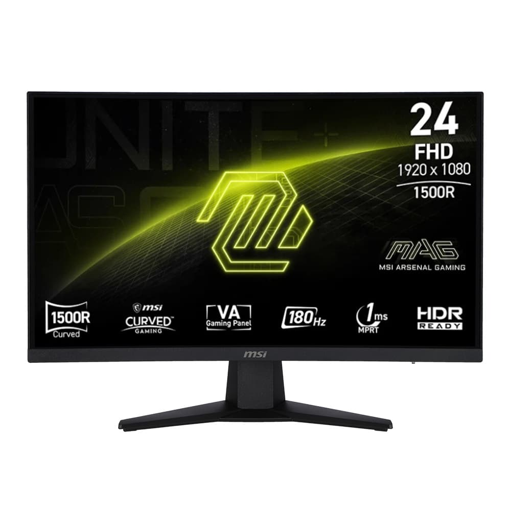 Monitor (จอมอนิเตอร์) MSI MAG 244C - 23.6 Inch VA FHD 180Hz Adaptive Sync Curved