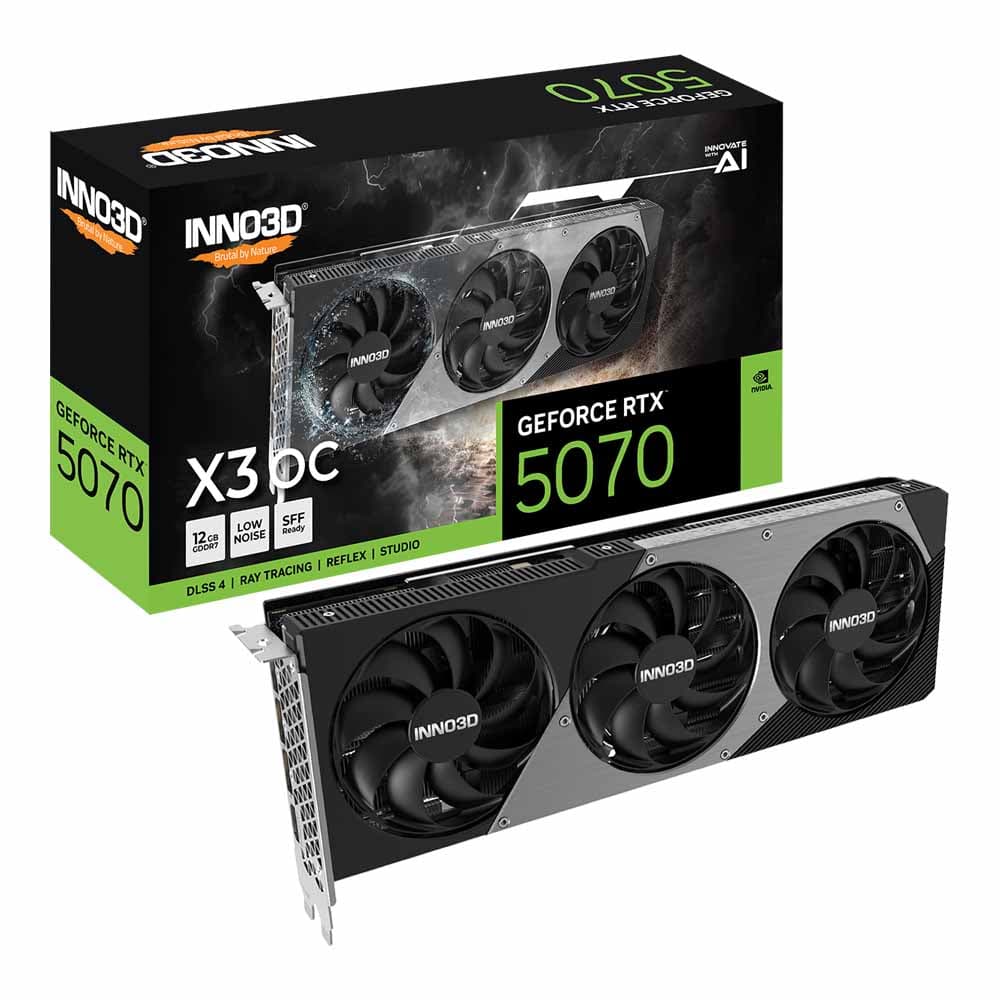 VGA (การ์ดแสดงผล) INNO3D GEFORCE RTX 5070 X3 OC - 12GB GDDR7