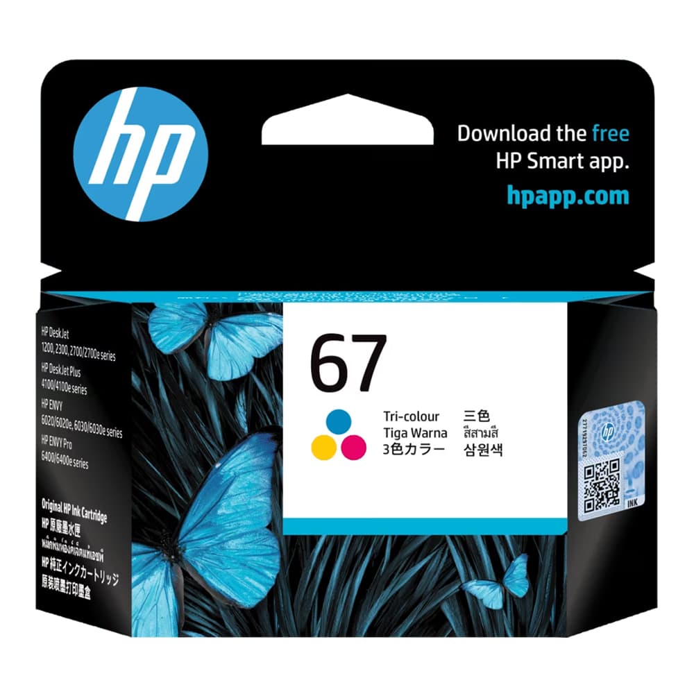 INK (หมึกสำหรับเครื่องพิมพ์) HP 67 TRI-COLOR ORIGINAL INK CARTRIDGE