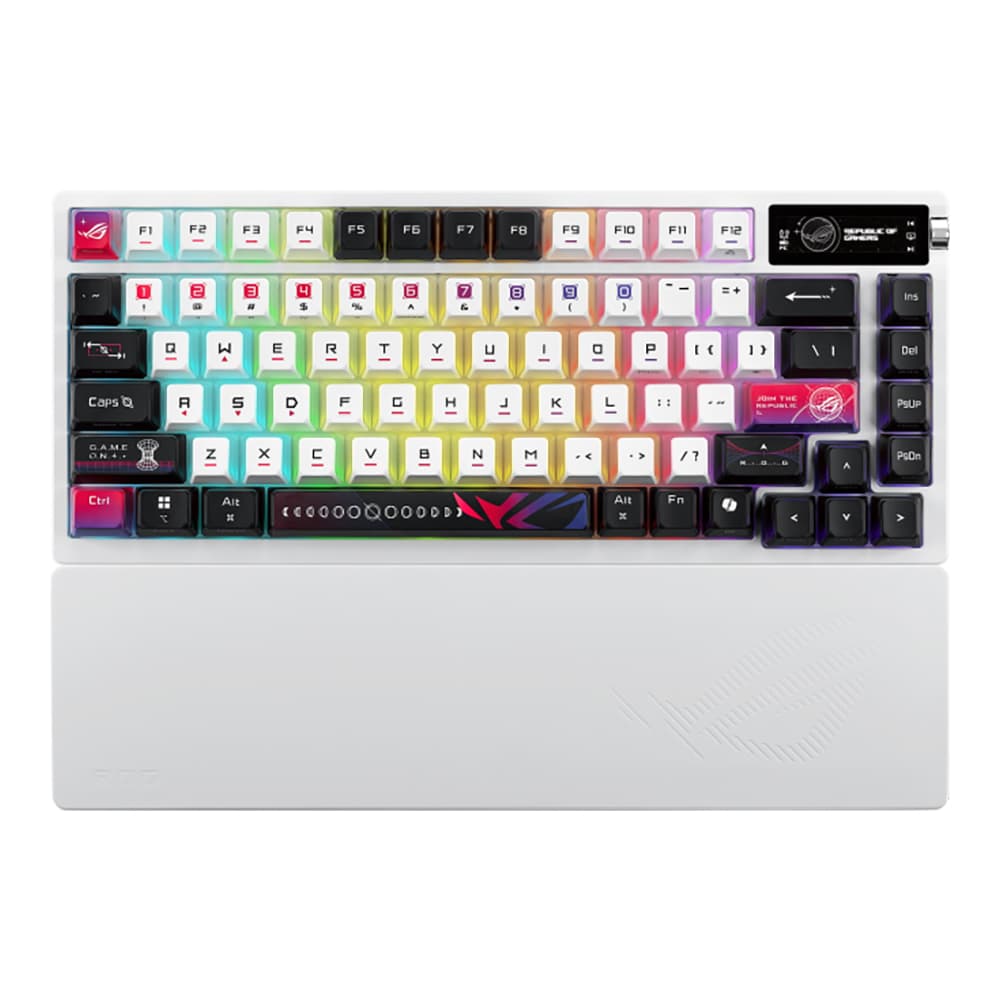 WIRELESS KEYBOARD (คีย์บอร์ดไร้สาย) ASUS ROG AZOTH X - ROG NX STORM V2 SWITCH RGB EN WHITE