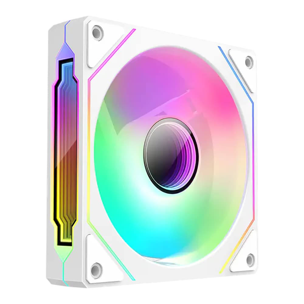 CASE FAN (พัดลมเคส) HUNTKEY GS120 FANTASY - 120MM ARGB WHITE