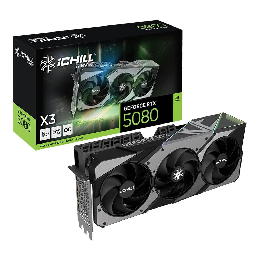 BM - VGA (การ์ดแสดงผล) INNO3D GEFORCE RTX 5080 ICHILL X3 V2 - 16GB GDDR7 C50803-16D7X-176069R